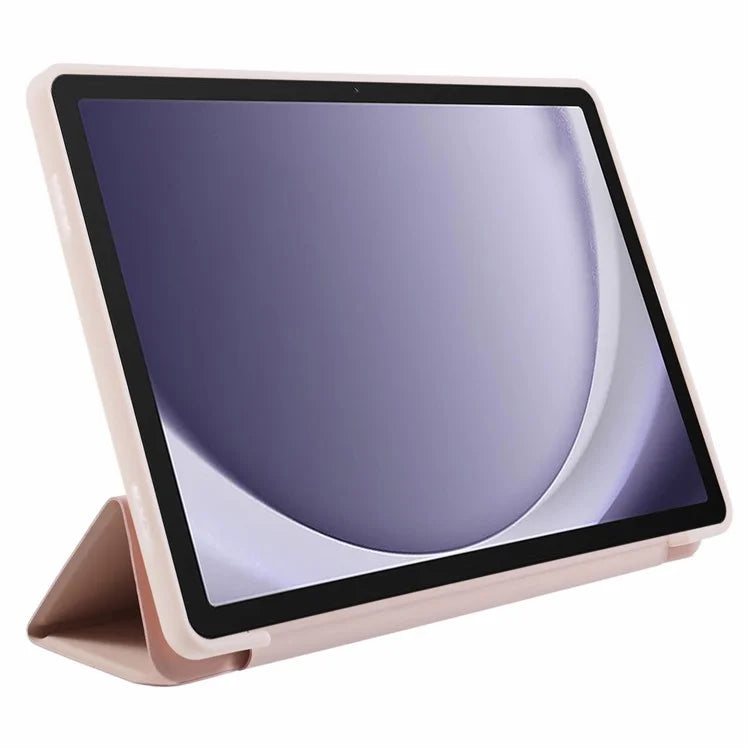 For Samsung Galaxy Tab A9+ Tri-fold Stand Cover PU Leather Honeycomb Texture Tablet Case