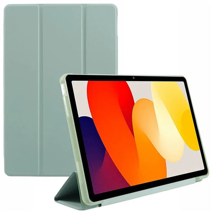 For Xiaomi Redmi Pad SE PU Leather Case Tri-fold Stand Honeycomb Texture Protective Tablet Cover