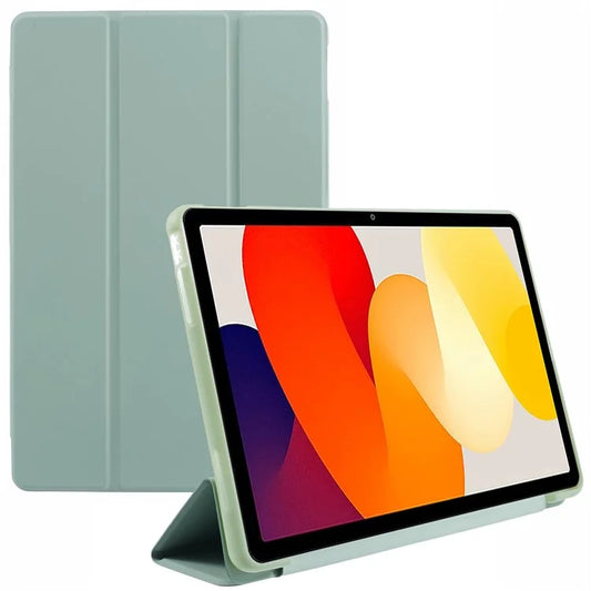 For Xiaomi Redmi Pad SE PU Leather Case Tri-fold Stand Honeycomb Texture Protective Tablet Cover