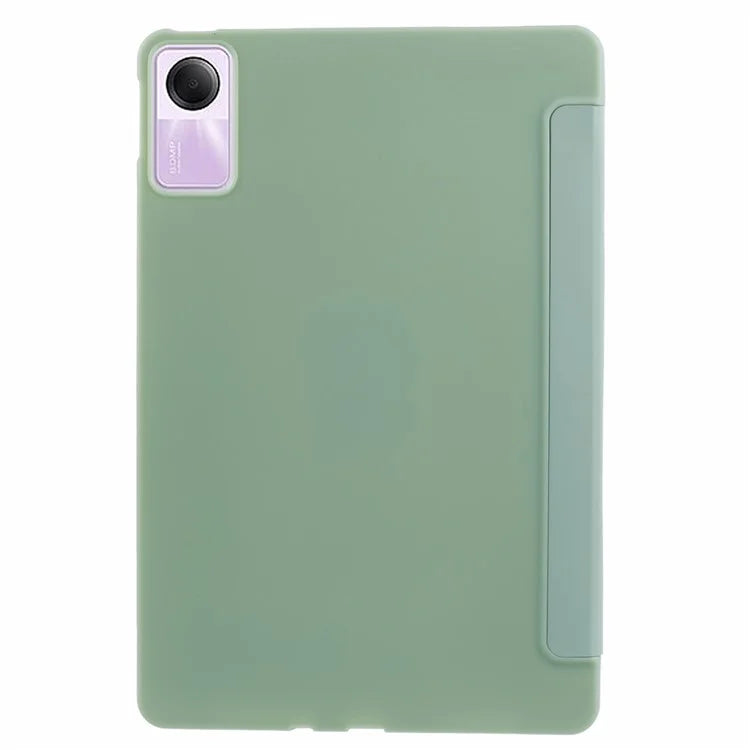 For Xiaomi Redmi Pad SE PU Leather Case Tri-fold Stand Honeycomb Texture Protective Tablet Cover