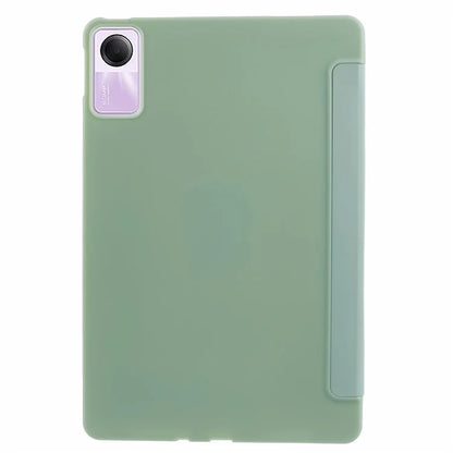 For Xiaomi Redmi Pad SE PU Leather Case Tri-fold Stand Honeycomb Texture Protective Tablet Cover