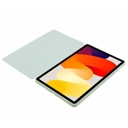 For Xiaomi Redmi Pad SE PU Leather Case Tri-fold Stand Honeycomb Texture Protective Tablet Cover