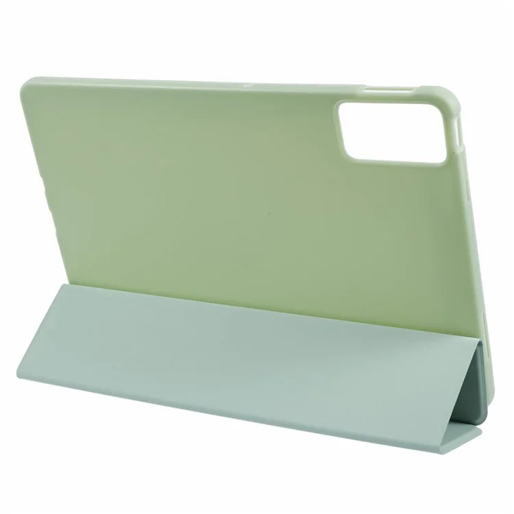 For Xiaomi Redmi Pad SE PU Leather Case Tri-fold Stand Honeycomb Texture Protective Tablet Cover
