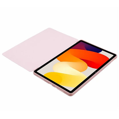 For Xiaomi Redmi Pad SE PU Leather Case Tri-fold Stand Honeycomb Texture Protective Tablet Cover