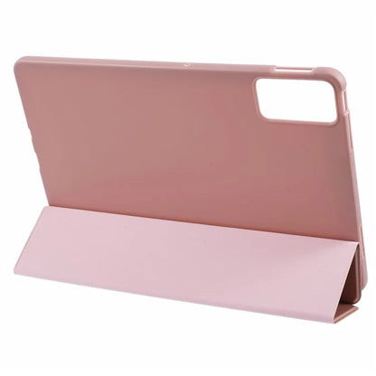 For Xiaomi Redmi Pad SE PU Leather Case Tri-fold Stand Honeycomb Texture Protective Tablet Cover