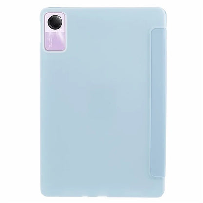 For Xiaomi Redmi Pad SE PU Leather Case Tri-fold Stand Honeycomb Texture Protective Tablet Cover