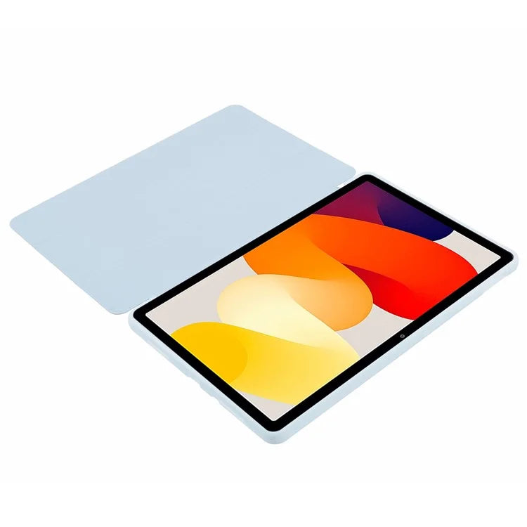 For Xiaomi Redmi Pad SE PU Leather Case Tri-fold Stand Honeycomb Texture Protective Tablet Cover