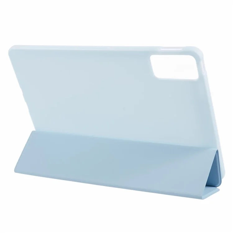 For Xiaomi Redmi Pad SE PU Leather Case Tri-fold Stand Honeycomb Texture Protective Tablet Cover