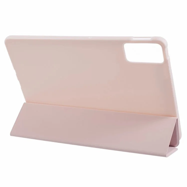 For Xiaomi Redmi Pad SE PU Leather Case Tri-fold Stand Honeycomb Texture Protective Tablet Cover
