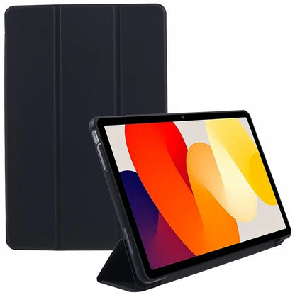 For Xiaomi Redmi Pad SE PU Leather Case Tri-fold Stand Honeycomb Texture Protective Tablet Cover