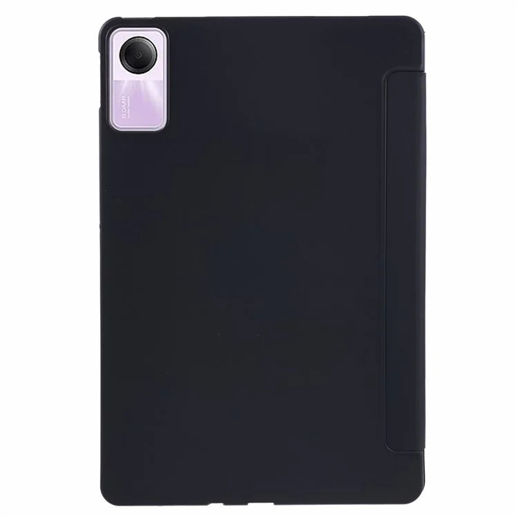 For Xiaomi Redmi Pad SE PU Leather Case Tri-fold Stand Honeycomb Texture Protective Tablet Cover