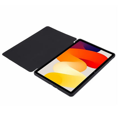 For Xiaomi Redmi Pad SE PU Leather Case Tri-fold Stand Honeycomb Texture Protective Tablet Cover