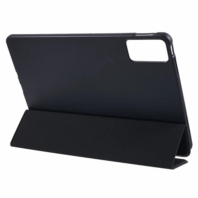 For Xiaomi Redmi Pad SE PU Leather Case Tri-fold Stand Honeycomb Texture Protective Tablet Cover