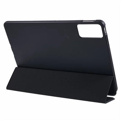 For Xiaomi Redmi Pad SE PU Leather Case Tri-fold Stand Honeycomb Texture Protective Tablet Cover