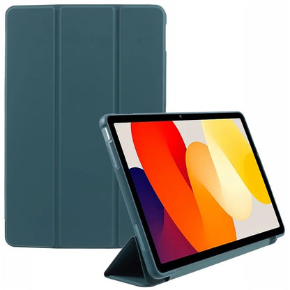 For Xiaomi Redmi Pad SE PU Leather Case Tri-fold Stand Honeycomb Texture Protective Tablet Cover