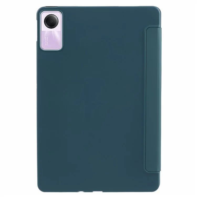 For Xiaomi Redmi Pad SE PU Leather Case Tri-fold Stand Honeycomb Texture Protective Tablet Cover