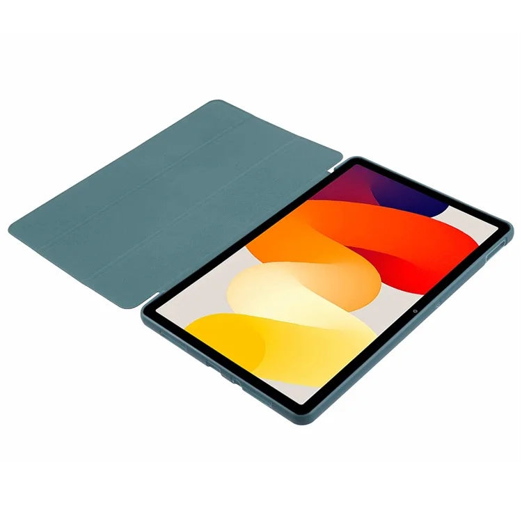 For Xiaomi Redmi Pad SE PU Leather Case Tri-fold Stand Honeycomb Texture Protective Tablet Cover