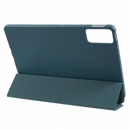 For Xiaomi Redmi Pad SE PU Leather Case Tri-fold Stand Honeycomb Texture Protective Tablet Cover