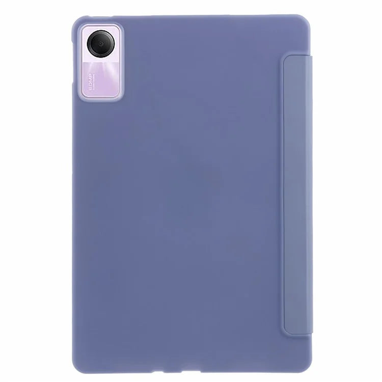 For Xiaomi Redmi Pad SE PU Leather Case Tri-fold Stand Honeycomb Texture Protective Tablet Cover