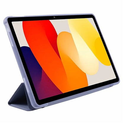 For Xiaomi Redmi Pad SE PU Leather Case Tri-fold Stand Honeycomb Texture Protective Tablet Cover