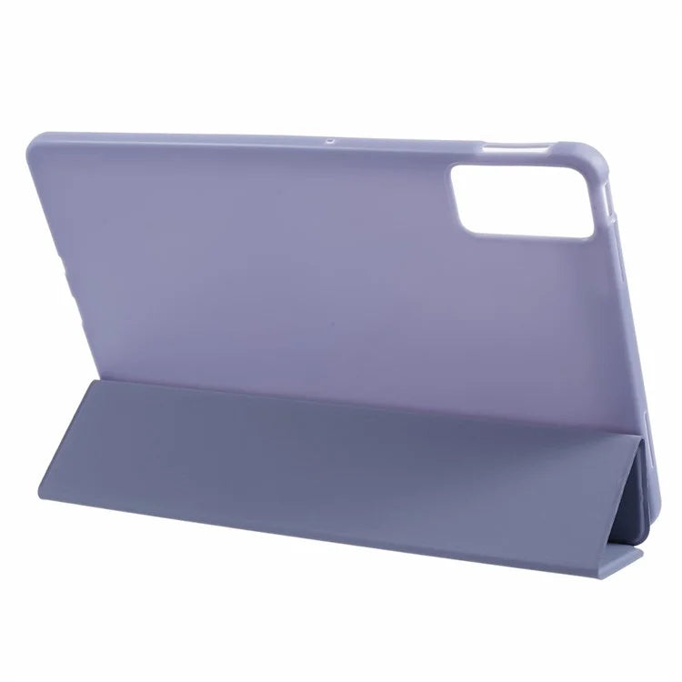 For Xiaomi Redmi Pad SE PU Leather Case Tri-fold Stand Honeycomb Texture Protective Tablet Cover
