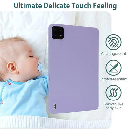 For Xiaomi Pad 6 Case Four Corners Airbag Skin-touch TPU Tablet Cover