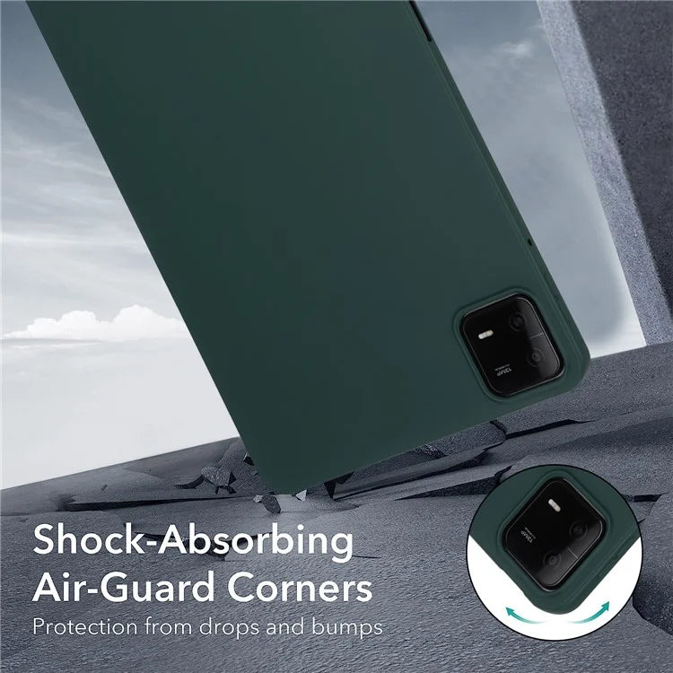 For Xiaomi Pad 6 Case Four Corners Airbag Skin-touch TPU Tablet Coverish Green