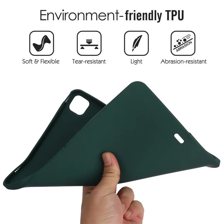 For iPad Pro 11 (2018) / (2020) / (2021) / (2022) Case Anti-scratch Skin-touch TPU Tablet Coverish Green