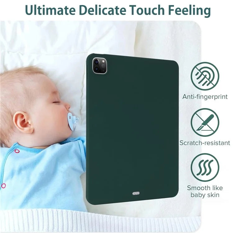 For iPad Pro 11 (2018) / (2020) / (2021) / (2022) Case Anti-scratch Skin-touch TPU Tablet Coverish Green