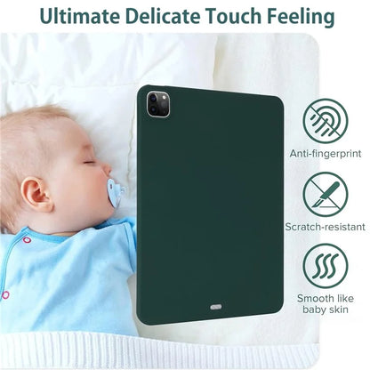 For iPad Pro 11 (2018) / (2020) / (2021) / (2022) Case Anti-scratch Skin-touch TPU Tablet Coverish Green