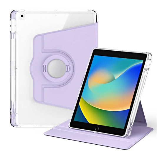 For iPad 10.2 (2021) / (2019) / (2020) Kickstand Case PU+Acrylic Detachable Tablet Cover