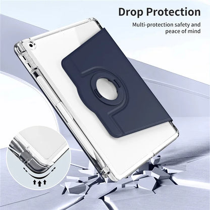 For iPad 10.2 (2021) / (2019) / (2020) Kickstand Case PU+Acrylic Detachable Tablet Cover