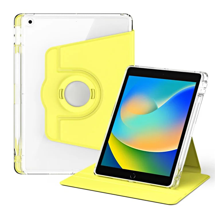 For iPad 10.2 (2021) / (2019) / (2020) Kickstand Case PU+Acrylic Detachable Tablet Cover