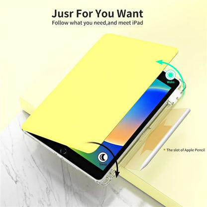 For iPad 10.2 (2021) / (2019) / (2020) Kickstand Case PU+Acrylic Detachable Tablet Cover