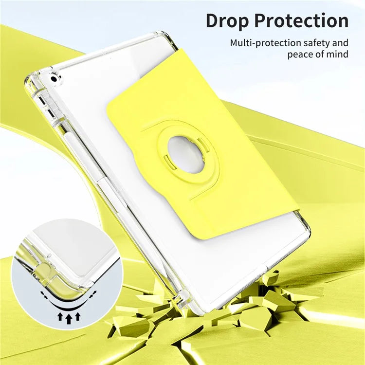 For iPad 10.2 (2021) / (2019) / (2020) Kickstand Case PU+Acrylic Detachable Tablet Cover