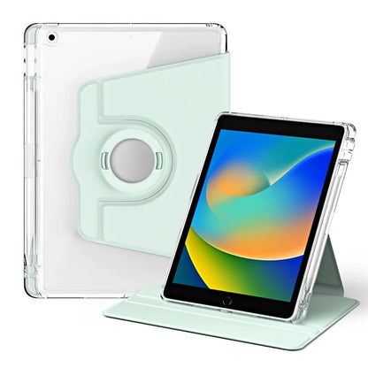 For iPad 10.2 (2021) / (2019) / (2020) Kickstand Case PU+Acrylic Detachable Tablet Cover