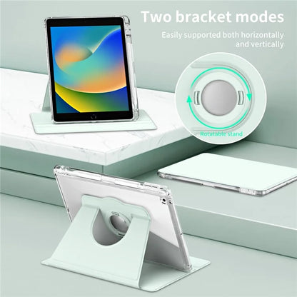 For iPad 10.2 (2021) / (2019) / (2020) Kickstand Case PU+Acrylic Detachable Tablet Cover