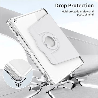For iPad 10.2 (2021) / (2019) / (2020) Kickstand Case PU+Acrylic Detachable Tablet Cover