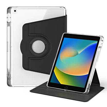 For iPad 10.2 (2021) / (2019) / (2020) Kickstand Case PU+Acrylic Detachable Tablet Cover