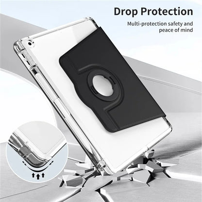 For iPad 10.2 (2021) / (2019) / (2020) Kickstand Case PU+Acrylic Detachable Tablet Cover