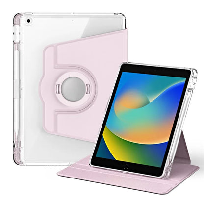 For iPad 10.2 (2021) / (2019) / (2020) Kickstand Case PU+Acrylic Detachable Tablet Cover