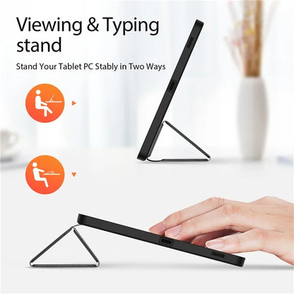 DUX DUCIS Domo Series for Samsung Galaxy Tab S9 FE Case Tri-fold Stand Leather Smart Folio Tablet Case