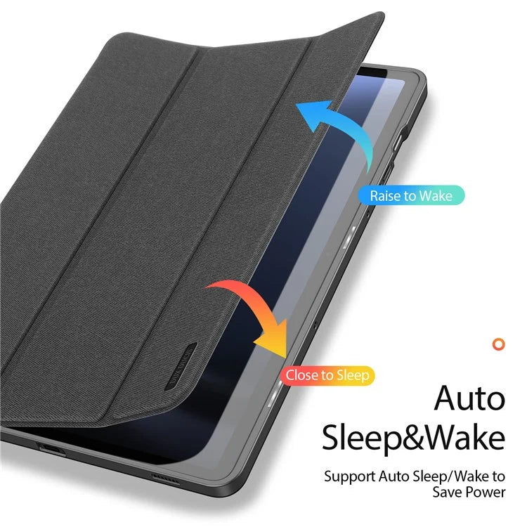 DUX DUCIS Domo Series for Samsung Galaxy Tab S9 FE Case Tri-fold Stand Leather Smart Folio Tablet Case