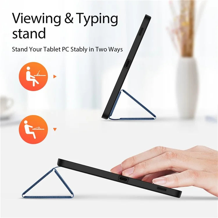 DUX DUCIS Domo Series for Samsung Galaxy Tab S9 FE Case Tri-fold Stand Leather Smart Folio Tablet Case