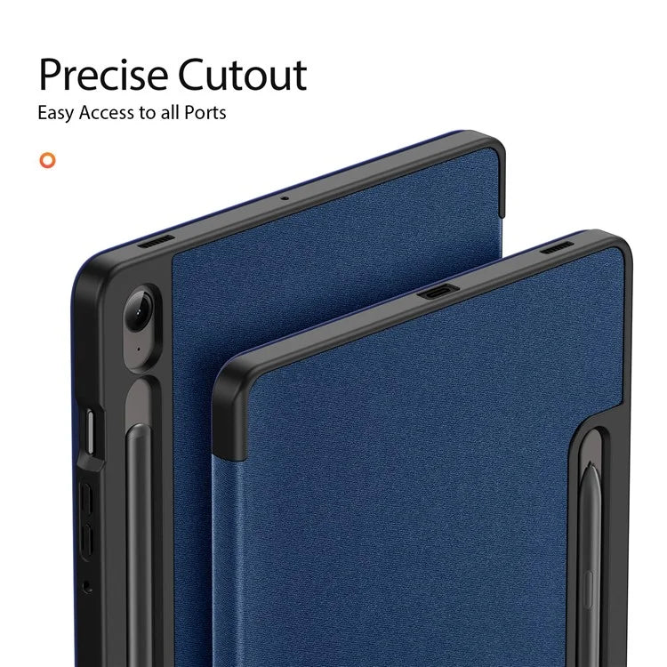 DUX DUCIS Domo Series for Samsung Galaxy Tab S9 FE Case Tri-fold Stand Leather Smart Folio Tablet Case