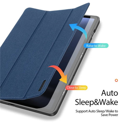 DUX DUCIS Domo Series for Samsung Galaxy Tab S9 FE Case Tri-fold Stand Leather Smart Folio Tablet Case