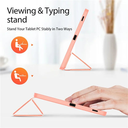 DUX DUCIS Domo Series for Samsung Galaxy Tab S9 FE Case Tri-fold Stand Leather Smart Folio Tablet Case