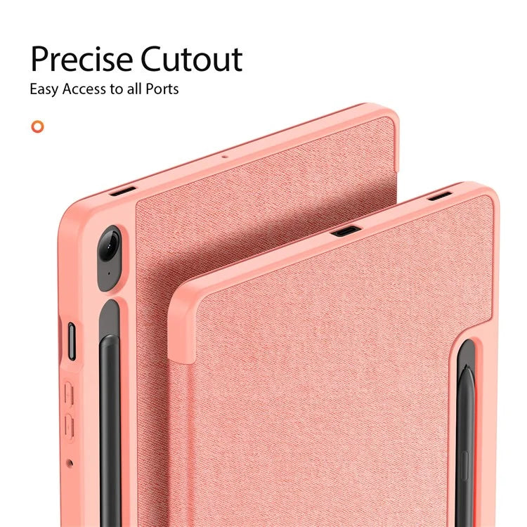 DUX DUCIS Domo Series for Samsung Galaxy Tab S9 FE Case Tri-fold Stand Leather Smart Folio Tablet Case