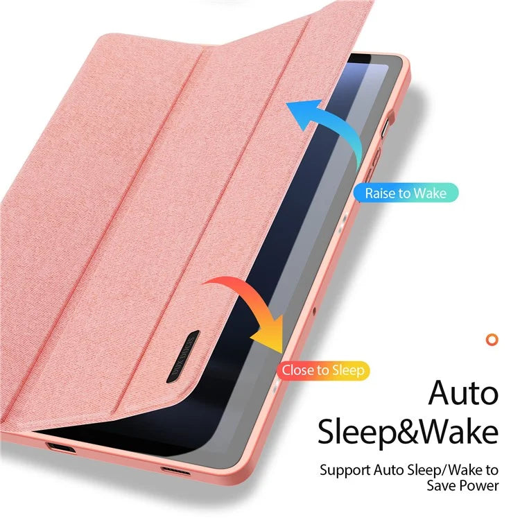 DUX DUCIS Domo Series for Samsung Galaxy Tab S9 FE Case Tri-fold Stand Leather Smart Folio Tablet Case