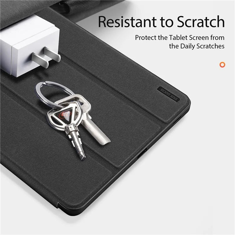 DUX DUCIS Domo Series for Samsung Galaxy Tab S9 FE+ Tri-fold Stand Case Leather Business Smart Tablet Cover